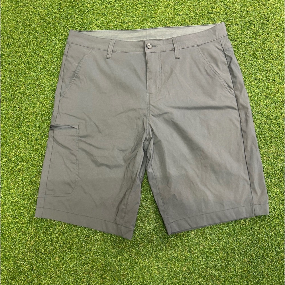 Eddie Bauer Mens Guide Pro Shorts 34 Charcoal Grey Hiking Outdoor Cargo Pockets